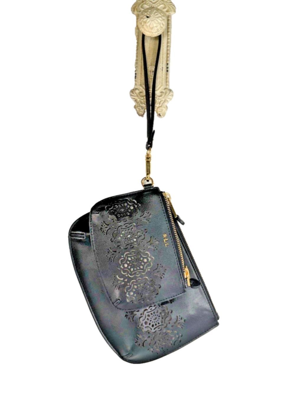 Lauren Ralph Lauren | Lauderdale Foulard Wristlet Duo | Black | NIB $98